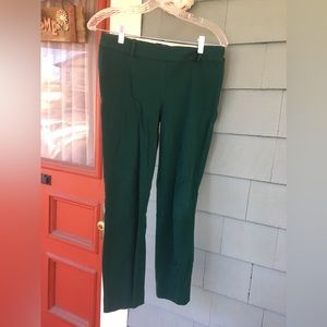 J Crew Mercantile forest green cigarette style pants size 4